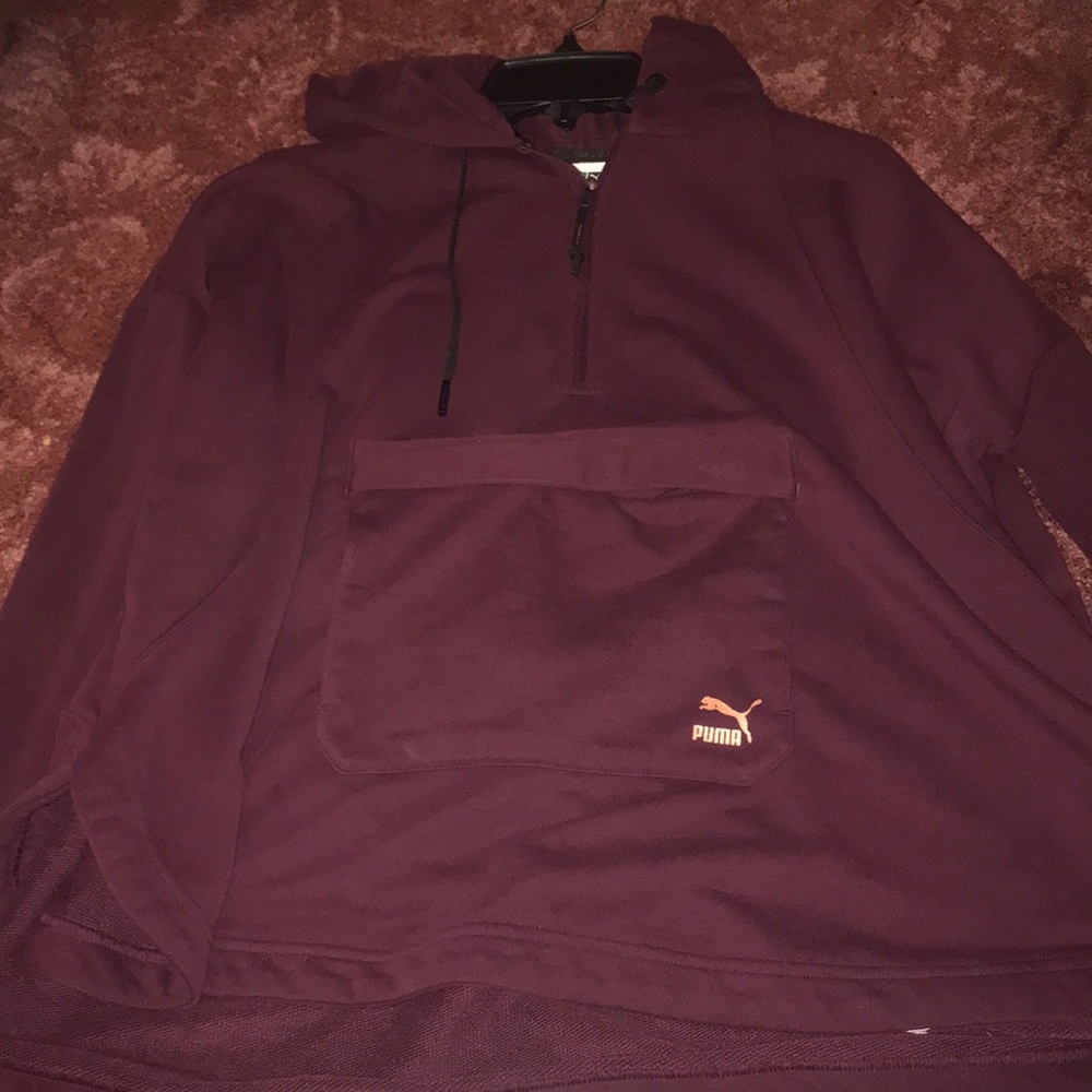 maroon poncho hoodie